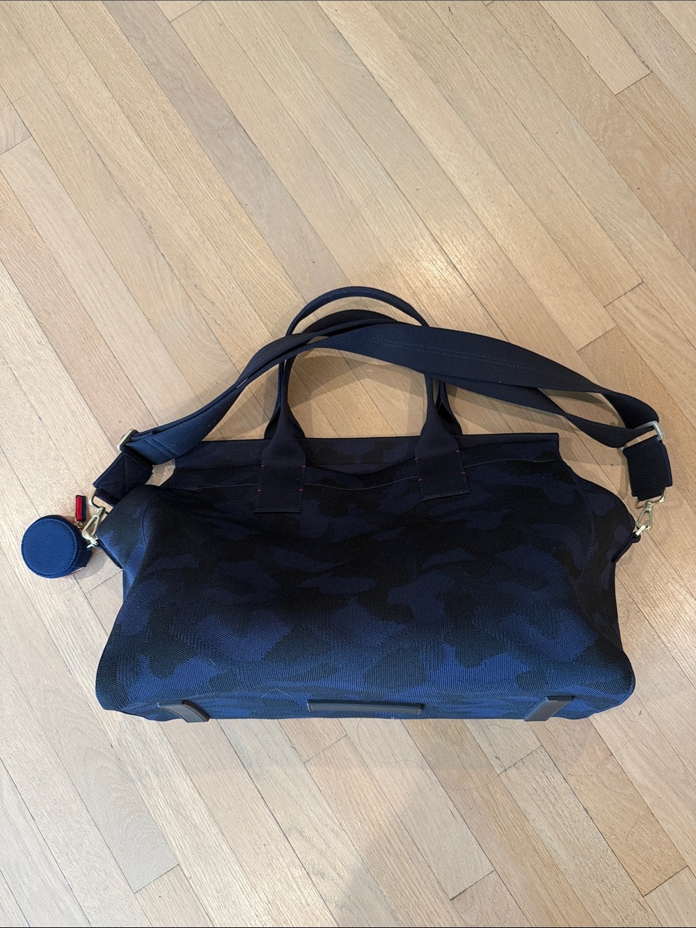 Rothy's Navy Blue Camouflage Weekender Bag